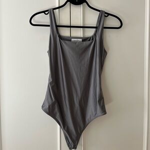 SILVER BABATON CONTOUR TANK BODYSUIT